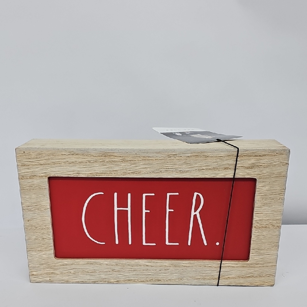Rae Dunn Red and White Wooden Sign